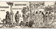 Georg Glockendon’s 1511 <i>Peoples of Africa and India</i> copies Hans Burgkmair’s 1508 woodcut documenting the voyage of a Tyrolean merchant along the coasts of these two newly explored continents. Burgkmair’s innovative approach to “mapping” the route the expedition followed has been called the beginning of ethnography.