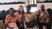 Betancourt with members of the caregiver advisory board for her project with HIV-affected children in Rwanda