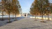 The park consists of a four-acre, triangular expanse of green, lined by 120 littleleaf linden trees.