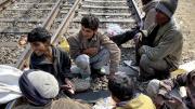The collectors bide their time between trains.