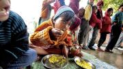 A meal at the Mobile Crèches center in Gurgaon