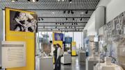 Exhibits on medical history in the new museum’s first-floor gallery