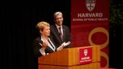 Gro Harlem Brundtland, M.P.H. ’65, who received a Centennial Medal on Thursday