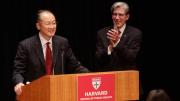 World Bank director Jim Yong Kim, M.D. ’91, Ph.D. ’93, who also received a Centennial Medal on Thursday