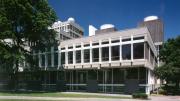 Exterior view of the Cabot Science Library in the Science Center, as it exists today, before planning begins for a comprehensive renovation
