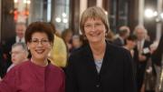 Dean Lizabeth Cohen and President Drew Faust