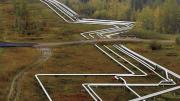 Pipelines near Cold Lake, Alberta, distribute oil derived from tar sands. 