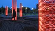 In <i>5 Beacons for the Lost Half-Mile</i>, Miller guides pedestrians through a newly opened pedestrian corridor between Charlestown and Cambridge.