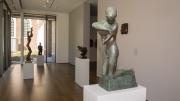 Museum curators placed objects that are not light sensitive in the galleries with floor-to-ceiling windows.