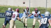 In his second straight start, quarterback Scott Hosch was 20-of-25 passing. The ever-efficient junior made use of all of his receivers, including running back Andrew Casten (28) on a 43-yard catch-and run.