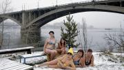 Bathers on display in <i>Siberia Imagined and Reimagined.</i>