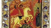A jeweled icon of Saint George and the dragon