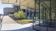 The new building connects seamlessly with the ramp from Le Corbusier&rsquo;s Carpenter Center.