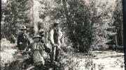 Muir (at right) with his daughters Wanda and Helen and a friend at Kings Canyon, California, in 1902