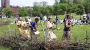 A traditional ceremony marks Miller’s annual construction of a Native American fishweir on Boston Common.