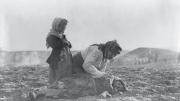 The endless pain of the Middle East: woman and dead child near Aleppo, Syria (undated)