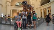 The team visited many famous tourist attractions along the way, including the Field Museum of Natural History in Chicago, pictured here.