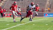 Ben Braunecker got the Crimson on the scoreboard in the first quarter with a 47-yard catch-and-run.