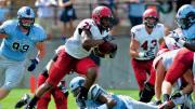 At Rhode Island, junior powerhouse Charlie Booker III rumbled for gains of 50 and 57 yards en route to a game- and career-high 139.