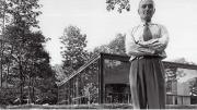philip Johnson standing confidently