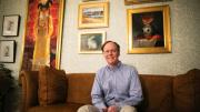 William G. Kaelin pictured in his home in Boston shortly after receiving the call from Sweden