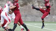 Sophomore Jon Sot averaged a staggering 56.3 yards on three boots. Meanwhile, a second Crimson punter, junior Sean McKeough, also had a booming day, averaging 41.2 yards on four kicks. 
