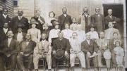 William Monroe Trotter (first row, fifth from right) with other leaders of the Liberty League, circa 1920