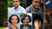 Headshot photos of Isaiah Andrews, Fred Moten, Mary L. Gray, Tressie McMillan Cottom, and Monika Schleier-Smith