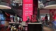 The staircase inside of Harvard COOP