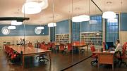 Photograph of Houghton Library’s renovated reading room
