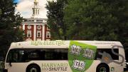Photo of new Harvard campus shuttle electric bus