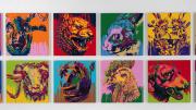 Series of Zodiac animal heads created out of Lego bricks by artist Ai Weiwei