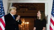 Photo of President Donald Trump and Supreme Court Associate Justice Amy Coney Barrett