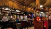 The stein-laden mahogany back bar, and original 1935 booths at the landmark restaurant The Student Prince