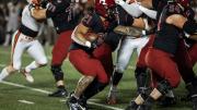 Harvard rusher Aidan Borguet ran for 96 yards, but Princeton defenders kept him from having any long runs.