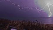 Late-winter thunderstorm atop snow in New England, February 2014