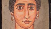 Tempera portrait of Egyptian woman 