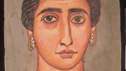 Tempera portrait of Egyptian woman 
