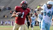 A 32-yard interception return by safety Chris Splinter set up   Harvard's fourth touchdown of the day, a one-yard dive by tailback   Treavor Scales less than five minutes into the second quarter.   Splinter picked off another Columbia pass in the final period, this   time with a 30-yard runback.