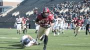Tight end Cam Brate caught a 15-yard pass from quarterback Conner Hempel for Harvard’s first touchdown against Penn. A leg injury had kept Brate out of the team’s last two games.