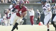Quarterback Conner Hempel completed 21 of 25 passes for 227 yards and a pair of touchdowns, and was also the game’s leading ground-gainer, carrying 12 times for 65 yards and a touchdown. Most of his yardage came on improvised plays.
