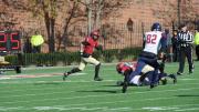 Recovered from injury, Andrew Fischer (1) returned to action with three catches and a scintillating 33-yard punt return.