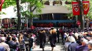 Photograph Commencement procession into Harvard Yard Tercentenary Theatre