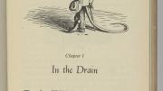 Stuart Little holding a hat and cane