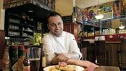 Above: Tupelo chef Rembs Layman prepares satisfying fare: here, fried catfish.