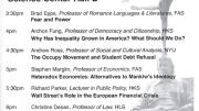 The full list of speakers at Occupy Harvard’s “Teach-In.”