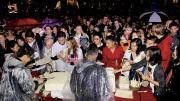Celebrants clamored for pieces of Joanne Chang’s red velvet cake.