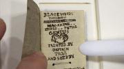 The handsewn miniature books are two inches tall.