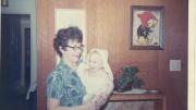 Joseph, almost seven months old, with his mother in 1968