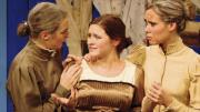 Undergraduates perform in the fall 2013 production of Mark Twain&rsquo;s<em> Is He Dead?</em> in the Adams Pool Theater.